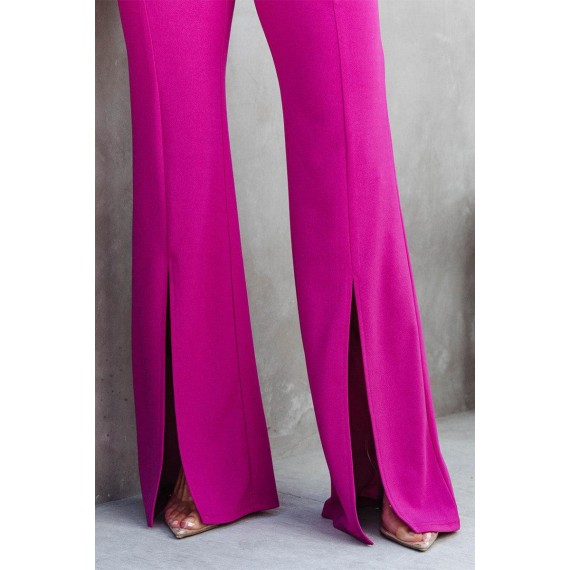 Casual Daily Solid Slit Straight High Waist Type H Solid Color Bottoms