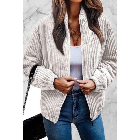 Casual Color Block Patchwork O Neck Jacket(6 Colors)