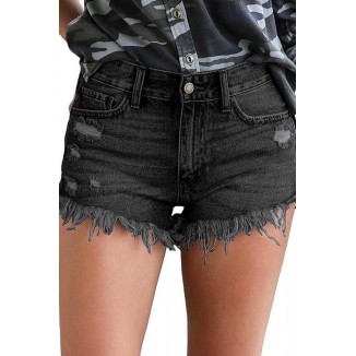 Denim Zipper Fly Sleeveless Mid Zippered Patchwork Split Solid Straight shorts