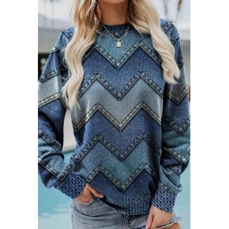 Casual Geometric Printing O Neck Sweaters(6 Colors)