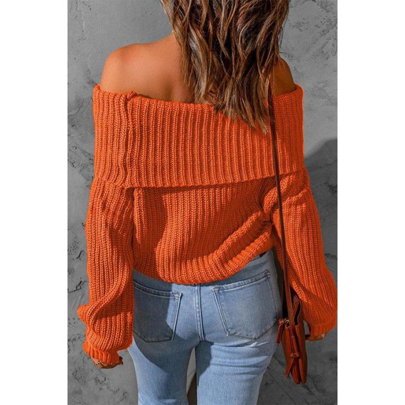 Solid Color Off the Shoulder Sweater(7 Colors)