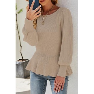 Casual Elegant Solid O Neck Tops Sweater