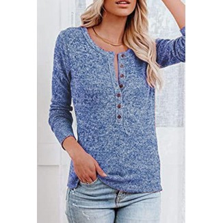 Casual Elegant Solid Buttons V Neck Tops(4 Colors)