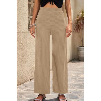 Casual Straight Mid Waist Straight Solid Color Bottoms(6 Colors)