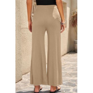 Casual Straight Mid Waist Straight Solid Color Bottoms(6 Colors)