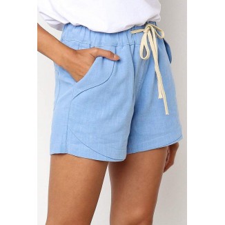 Casual Solid Pocket Loose High Waist Straight Bottoms(7 Colors)