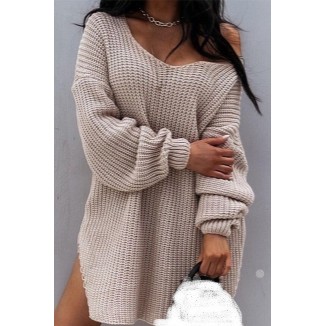 Casual Elegant Solid Color V Neck Sweaters