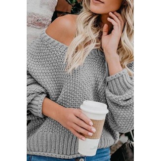 Casual Solid Basic V Neck Tops Sweater(8 Colors)