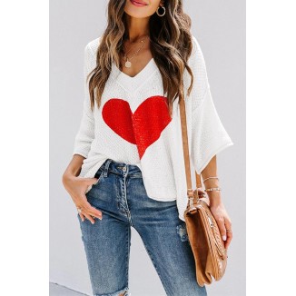 Casual Patchwork Hollowed Out Contrast V Neck Tops