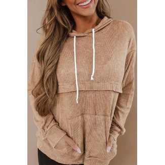 Casual Solid Color O Neck Hoodies(4 Colors)