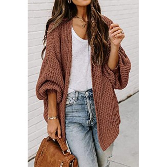 Casual Solid Color V Neck Sweater Cardigans(6 Colors)